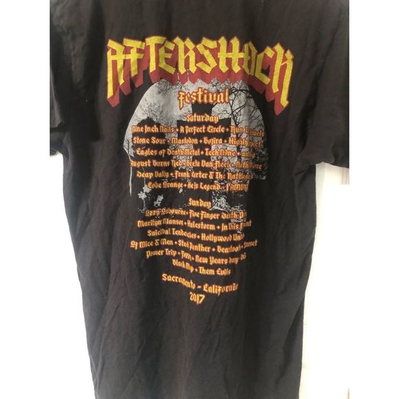 AFTERSHOCK 2017 MUSIC FESTIVAL TEE SZ L - Picture 2 of 3